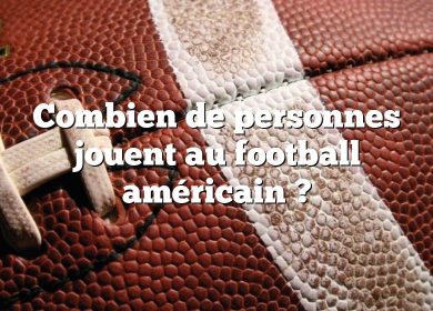 Combien de personnes jouent au football américain ?